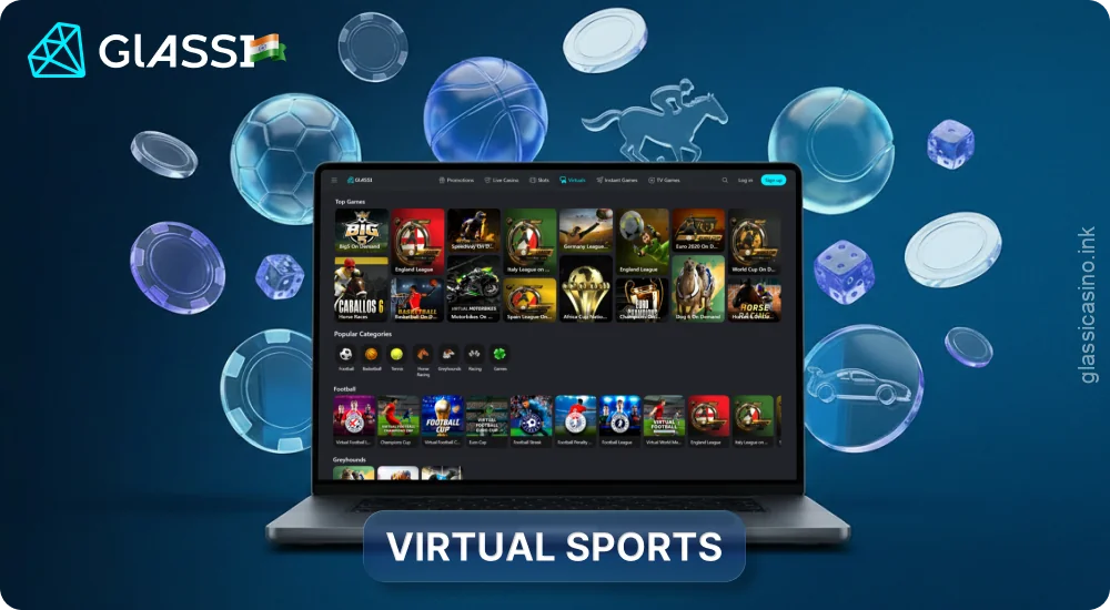 Players from India can play virtual sports at Glassi Casino